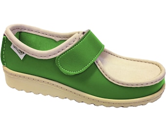 Ladies Vegan Velcro Shoes Women vegan shoes with velcro Loafers with velcro straps