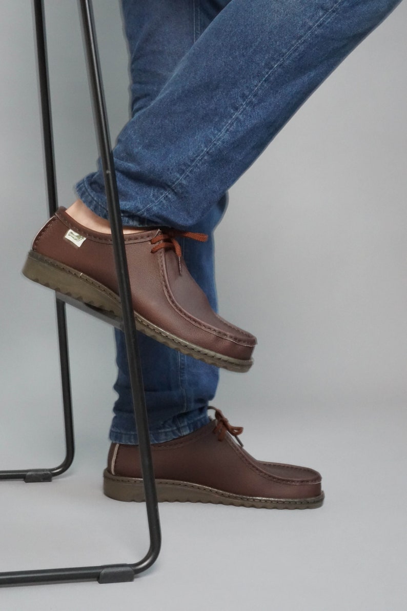 Mens Vegan shoes Men footwear Vegetarian men shoes Non leather shoes Men shoes Men Vegan Laced Shoes image 3