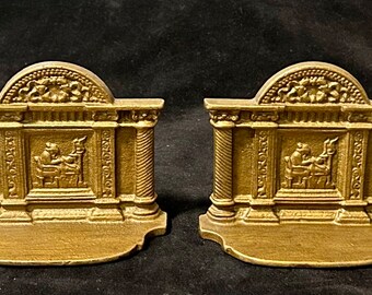 Vintage Cast Iron Betsy Ross Bookends