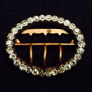 Antique Victorian Claw Set Oval Belt Buckle