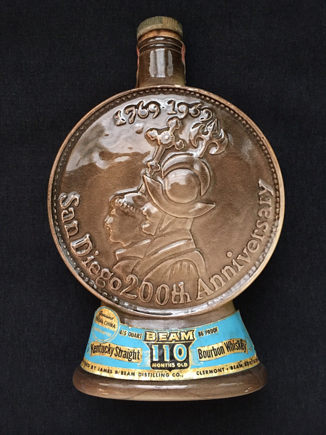 Vintage Jim Beam Centennial Whiskey Decanter 1868 1968 Etsy