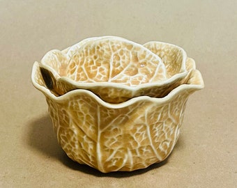 Cabbage Shaped Covered Serving Dish - Made in Portugal