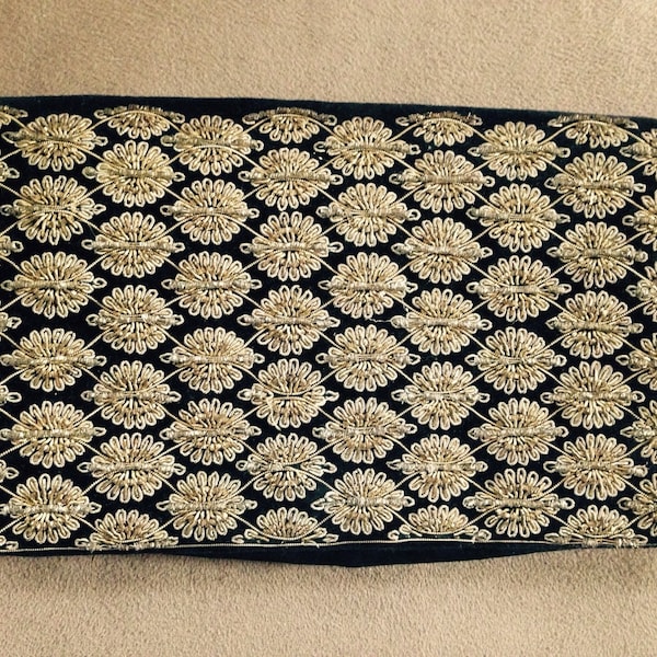 Vintage Black Velvet Clutch