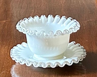 Vintage Fenton Glass Mayonnaise Bowl