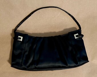 Vintage Black Satin Purse by La Regale