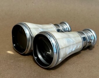 Vintage Mother of Pearl Binoculars By La Barbera & Co.