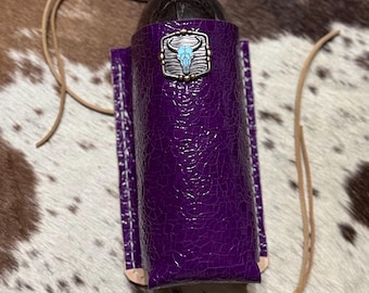 Leather Water Bottle Holder for saddle