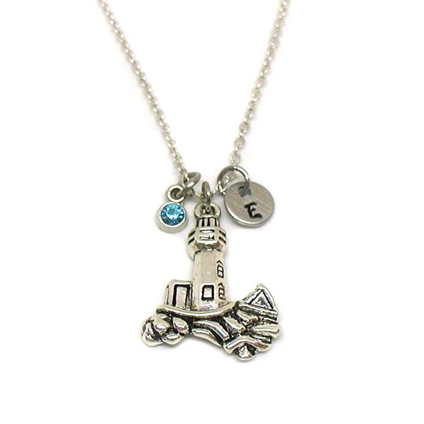 Lighthouse Necklace, Lighthouse Pendant, lighthouse Jewelry, Beacon Necklace, Lighthouse Charm, Beach Charm, Nautical Necklace, Watchtower