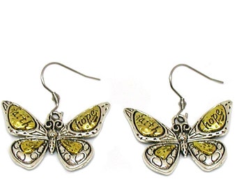 Butterfly Earrings, Butterfly Charm, Butterfly Jewelry, Silver Butterfly Gift, Monarch Butterfly Earrings, Monarch Butterfly Jewelry Gift