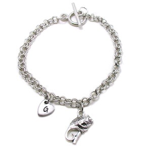 Silver Chameleon Bracelet, Gecko Bracelet, Chameleon Jewelry, Personalized Bracelet, Monogram Bracelet, Gecko Charm, Chameleon Charm Gift