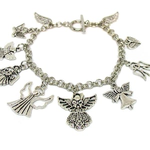 Guardian angel charm bracelet clearance