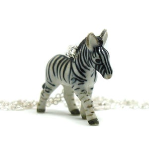 Zebra Necklace, Charm Necklace, Charm Jewelry, Zebra Pendant, Zebra Jewelry, Zebra Charm, Jewelry Gift, Wildlife Necklace, Animal Jewelry