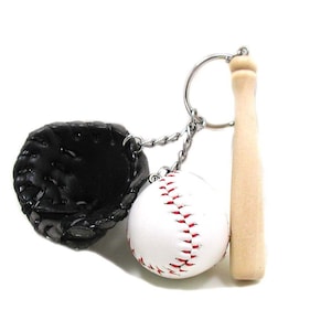 Baseball Keychain, Baseball Key Ring, Sports Keychain, Baseball Gift, Baseball League, Baseball Bat Keychain, Sports Gift, Baseball Glove