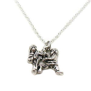 Taekwondo Necklace, Karate Necklace, Taekwondo Charm, Taekwondo Pendant, Taekwondo Jewelry, Sports Necklace, Taekwondo Team, Judo Necklace