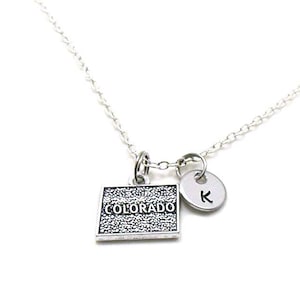 Colorado Necklace, State Of Colorado Necklace, Personalized Necklace, Initial Necklace, Colorado Charm, State Jewelry, State Necklace