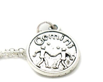 Gemini Necklace, Zodiac Necklace, Astrology Necklace, Zodiac Charm Jewelry, Gemini Charm, Zodiac Jewelry, Jewelry Gift, Birthday Gift