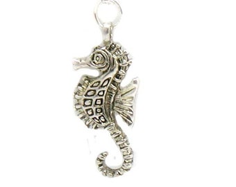 Seahorse Necklace, Seahorse Pendant, Charm Jewelry, Pipe Fish Necklace, Seahorse Jewelry, Silver Seahorse, Jewelry Gift, Gift Under 10