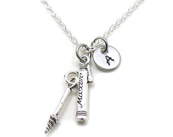 Mascara Necklace, Silver Mascara Wand Necklace, Mascara Charm, Cosmetologist School Gift, Makeup Artist, Beauty School Gift, Eyelash Charm