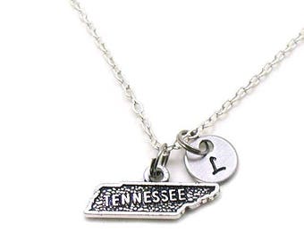 Tennessee Necklace, State Of Tennessee Necklace, Personalized Necklace, Initial Necklace, Tennessee Charm, State Jewelry, State Necklace