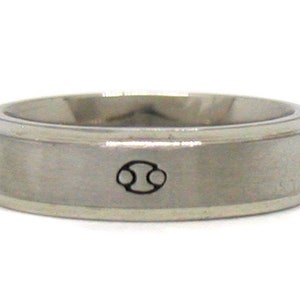 Cancer Ring, Custom Ring, Stainless Steel Ring, Name Ring, Astrology Ring, Custom Name Ring, Astrological Gift, Zodiac Ring, Birthday Gift