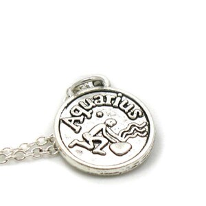 Aquarius Necklace, Zodiac Necklace, Astrology Necklace, Zodiac Charm Jewelry, Aquarius Charm, Zodiac Jewelry, Jewelry Gift, Birthday Gift