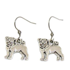 Pug Earrings, Pug Charm, Pug Dog, Pug Jewelry, Dog Jewelry, Dog Earrings, Pug Gift, Dog Gift, Pug Lover Gift, Pet Earrings, Pet Jewelry Gift