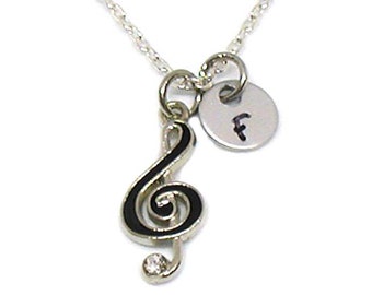 Musical Note Necklace, G Clef Necklace, Music Jewelry, Music Teacher Necklace, Music Note Pendant, Music Note Necklace, Musical Note Charm