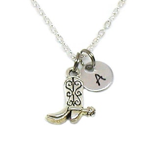 Cowboy Boot Necklace, Western Boot Gift, Cowboy Jewelry, Western Necklace Gift, Silver Boot Jewelry, Cowboy Boot Charm, Cowboy Boot Jewelry