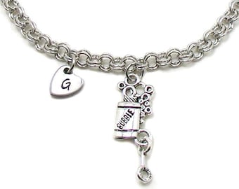 Pulsera de amuleto de burbujas, Pulsera de burbujas, Amuleto de burbujas, Pulsera inicial, Pulsera personalizada, Regalo personalizado, Amuleto de burbujas, Amuleto de la infancia