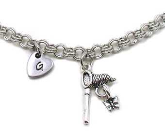 Butterfly Net Bracelet, Silver Butterfly Net Bracelet, Butterfly Jewelry Gift, Initial Bracelet, Personalized Bracelet, Monogram Bracelet