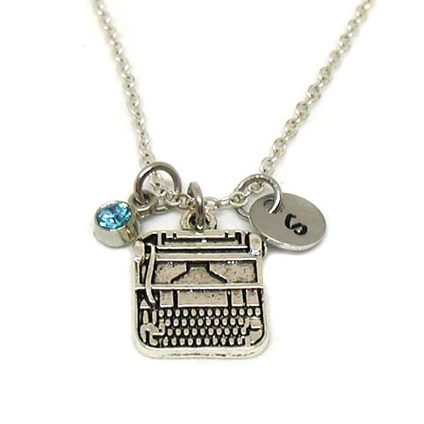 Typewriter Necklace, Writer Necklace Gift, Typewriter Jewelry, Typewriter Pendant, Typewriter Jewelry, Tiny Typewriter, Typewriter Charm