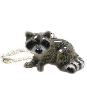 Raccoon Necklace, Charm Necklace, Charm Jewelry, Raccoon Pendant, Raccoon Jewelry, Raccoon Charm, Raccoon Lover, Wildlife Necklace, Critter