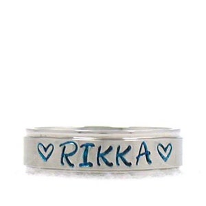 Name Ring, Stainless Steel Ring, Best Friend Ring, Personalized Ring, Custom Name Ring, Hand Stamped Ring, Custom Ring, Customized Ring Gift