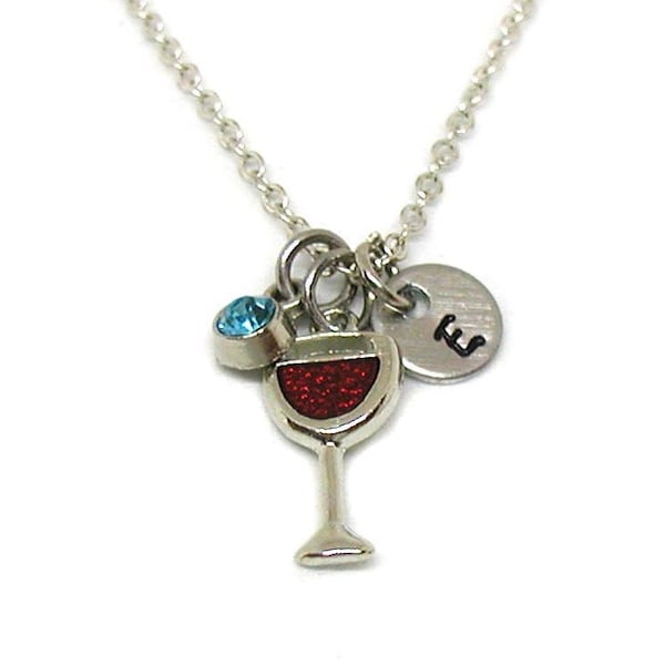 Wine Glass Necklace Etsy