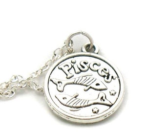 Pisces Necklace, Zodiac Necklace, Astrology Necklace, Zodiac Charm Jewelry, Pisces Charm, Zodiac Jewelry, Jewelry Gift, Birthday Gift