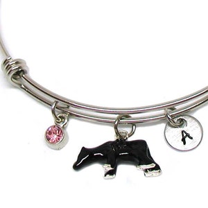 Black Bear Bracelet, Black Bear Bangle, Bear Jewelry, Expandable Bracelet, Bear Charm, Grizzly Bear Bracelet, Grizzly Bear Bangle, Wildlife