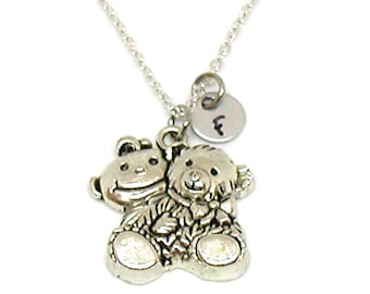 Teddy Bear Necklace, Bear Cub Necklace, Teddy Bear Jewelry, Teddy Bear Pendant, Bear Jewelry, Tiny Silver Bear, Teddy Bear Gift Necklace