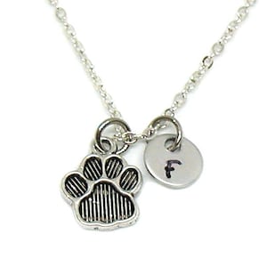 Engraved Paw Heart Necklace, Pet Loss Or Sympathy Gift, Silver Steel