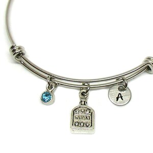 Whiskey Bracelet, Whiskey Bangle, Alcohol Jewelry, Expandable Bracelet ...