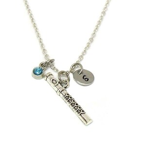 Flute Necklace, Flute Charm Necklace, Music Necklace, Music Teacher Gift, Silver Flute Pendant, Musical Instrument Charm, Music Band Charm