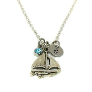 Sailboat Necklace, Charm Jewelry, Sailboat Charm Necklace, Sailboat Jewelry, Everyday Necklace, Nautical Charm, Sailing Necklace, Jewelry