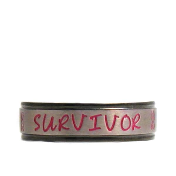 Survivor Ring, Custom Ring, Stainless Steel Ring, Name Ring, Personalized Ring, Custom Name Ring, Hand Stamped Ring, Silver Ring, Survivor