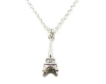 Eiffel Tower Necklace, Paris Necklace, Eiffel Tower Pendant, Eiffel Tower Jewelry, Paris Jewelry, Eiffel Tower Charm, Silver Eiffel Tower