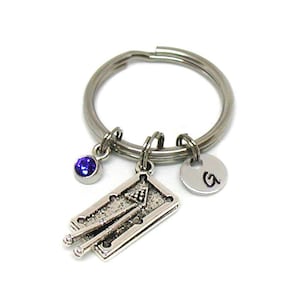 Billiards Keychain, Pool Table Keychain, Gaming Key Chain Gift, Billiards Charm, Pool Charm Keychain, 8 Ball Keychain Gift, Pool Player Gift