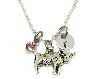 Cow Necklace, Cow Pendant, Holstein Cow Jewelry, Holstein Cow Necklace, Dairy Cow Necklace, Cow Charm, Holstein Cow Charm, Farm Animal Gift