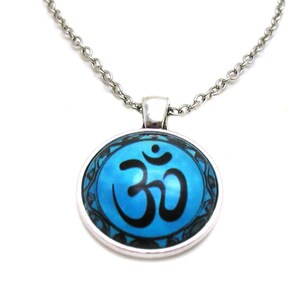 Om Necklace, Om Pendant, Yoga Charm, Yoga Necklace, Om Jewelry, Yoga Jewelry, Ohm Necklace, Silver Om Necklace, Silver Yoga Necklace