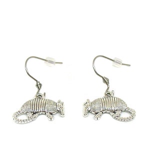 Armadillo Earrings, Armadillo Charm, Armadillo Jewelry, Silver Armadillo, Animal Earrings, Animal Jewelry, Armadillo Lover, Wildlife Charm