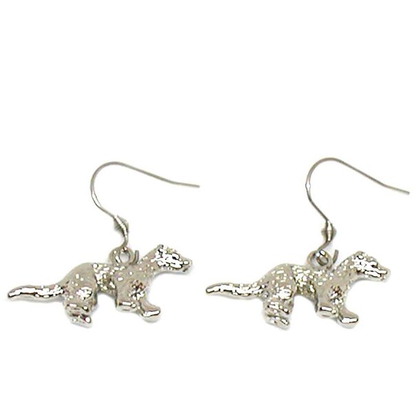 Ferret Earrings, Ferret Charm, Ferret Jewelry, Silver Ferret Earrings, Animal Earrings, Animal Jewelry, Ferret Gift, Ferret Lover Earrings