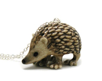 Hedgehog Necklace, Charm Necklace, Charm Jewelry, Hedgehog Pendant, Hedgehog Jewelry, Hedgehog Charm, Jewelry Gift, Wildlife Necklace