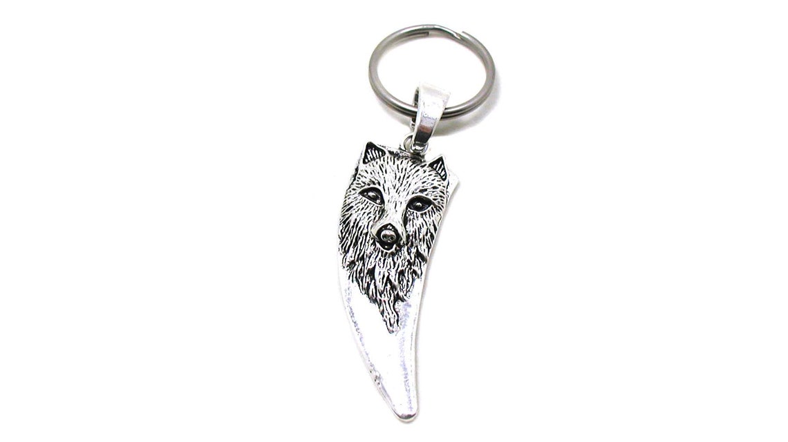 Wolf Keychain Wolf Key Ring Gray Wolf Keychain Wolf Gift Etsy